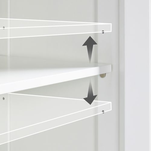 Yaheetech Armoire Salle de Bain Meuble salon Cuisine Blanc 60 x 30 x 105 cm