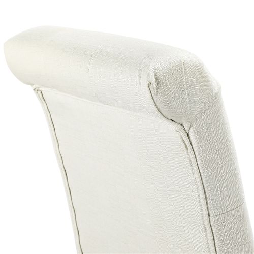 Lot De 4 Chaise De Salle à Manger Avec Revêtement En Tissu Et Pieds En Bois, Beige