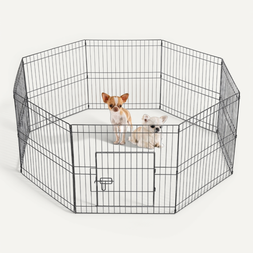 8 Panneaux Parc Enclos Pliant Pour Chiens Chiots 61cm