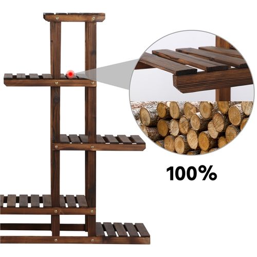 Étagère à Fleurs à 5 Niveaux Porte-plantes En Bois 97 X 25 X 96 Cm