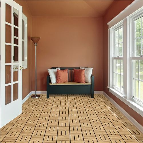 Lot De 27 Dalles De Terrasse En Bois De Sapin Bois 12 Lattes