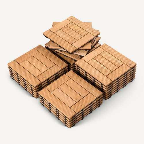 Lot De 27 Caillebotis Bois Exterieur Bois  7 Lattes