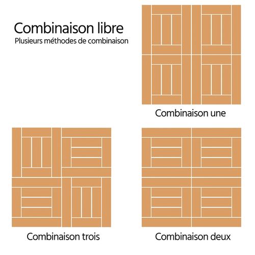 Lot De 27 Caillebotis Bois Exterieur Bois  7 Lattes