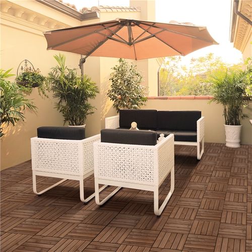 Lot De 11 Dalles De Terrasse Clipsable 30 Cm × 30 Cm
