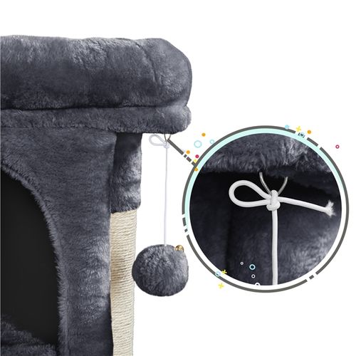 Arbre À Chat Design Avec Niche Et Plate-forme Arbre-griffoir Hauteur 59cm