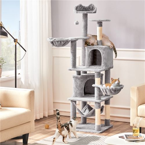 Arbre À Chat Géant Hauteur 175 Cm Avec 2 Plate-formes Perchés