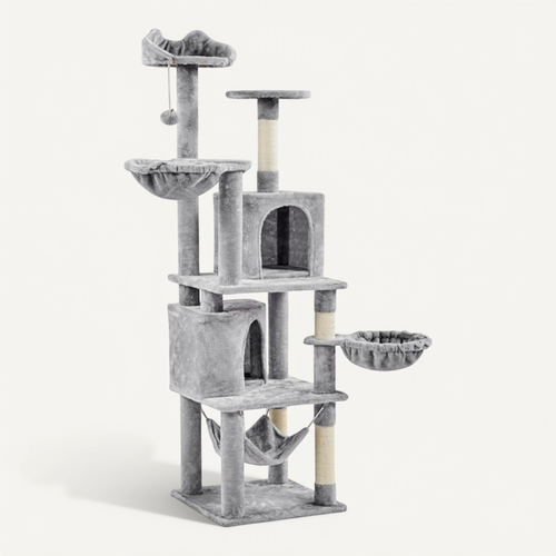 Arbre À Chat Géant Hauteur 175 Cm Avec 2 Plate-formes Perchés