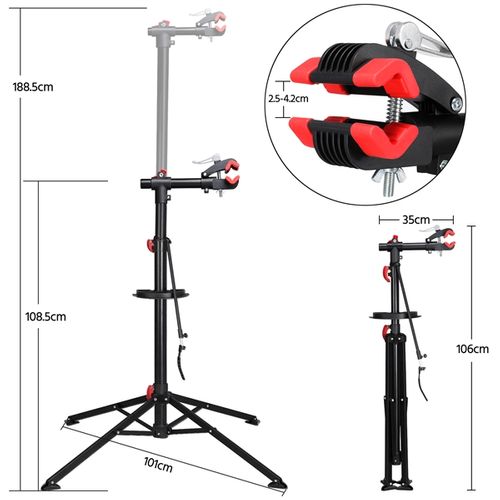 Pied D'atelier Vélo/vtt Avec Blocage Rapide Charge Max. 30 Kg