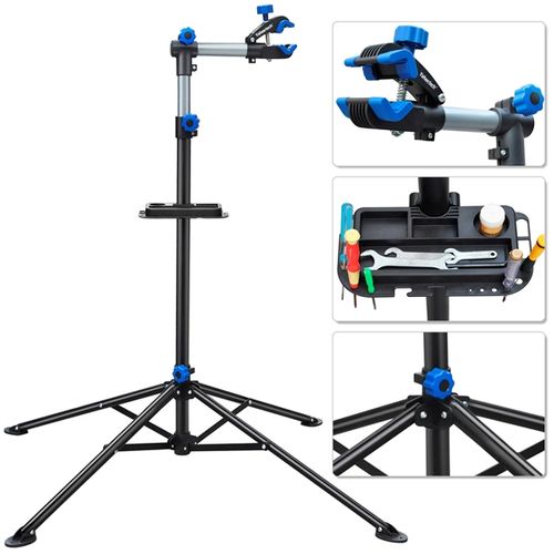 Pied Atelier Vélo Vtt Support De Réparation Vélo à 360 Hauteur Réglable 108 - 190 Cm