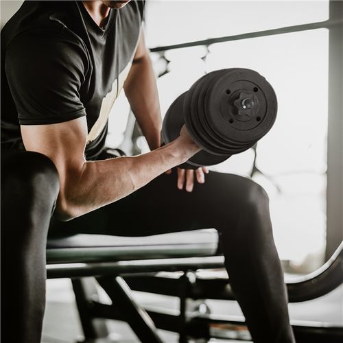 Ensemble De 2 Haltères 30kg Kit D'haltères Réglables Home Training Musclation