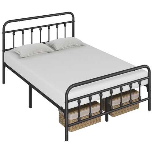 Lit Double En Métal Pour Petits Espaces Adultes 140x200 cm