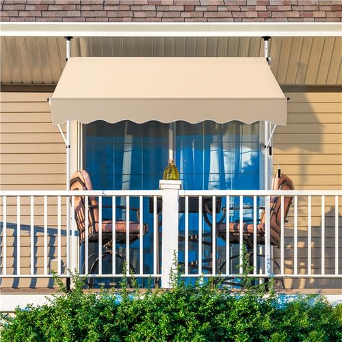 Froadp Auvent Rétractable Manuel Store Fenêtre Terrasse Jardin