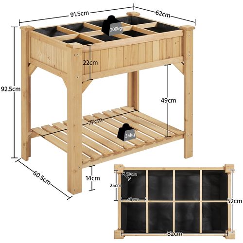 Carré Potager Sur Pied Exterieur Table De Rempotage Jardinière