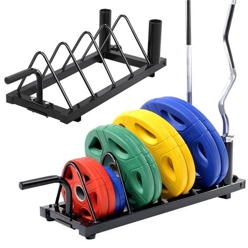 Support D'haltères Réglable 220 LBS, Pour Haltères Type 552/1090, Avec Roues - Gris
