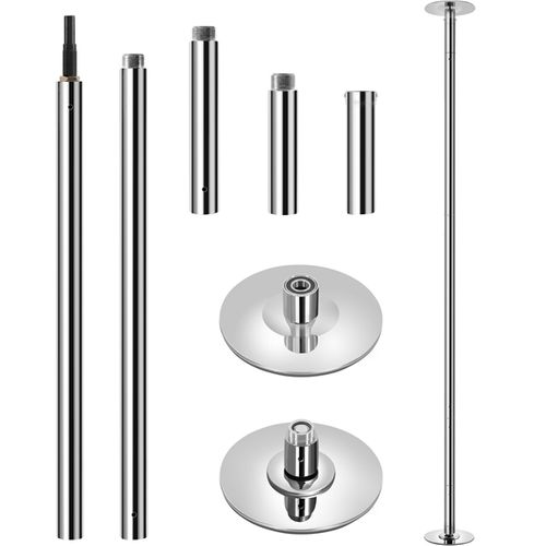 Barre De Pôle Dance Hauteur Réglable 225 Cm-274,5 Cm Argent