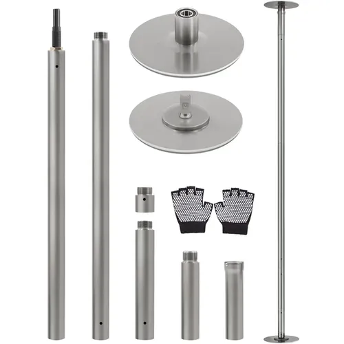 Yaheetech Barre De Pole Dance Hauteur Réglable 225-274,5 Cm – Diamètre 45 Mm, Mode Statique Et Rotatif, Charge Max 200 Kg – Parfaite Pour Débutants Et Pros