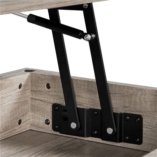 Table De Basse Relevable Avec Plateau Relevable En Bois Mdf 104 X 49 X 49/61 Cm Gris