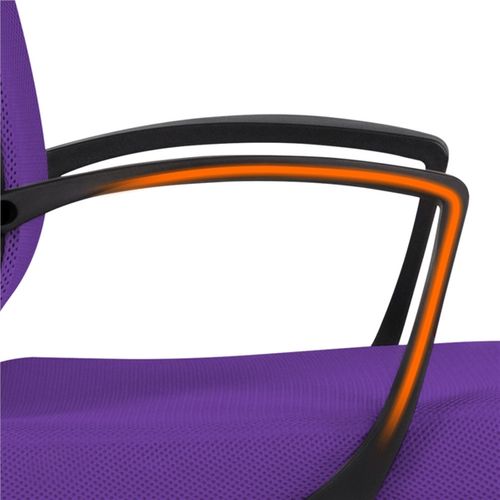 Fauteuil De Bureau Ergonomique Chaise De Bureau En Maille à Roulettes Violet