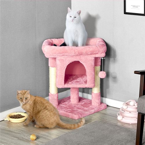 Arbre à Chat Design Avec Niche Tour Pour Chat Hauteur 59cm Rose
