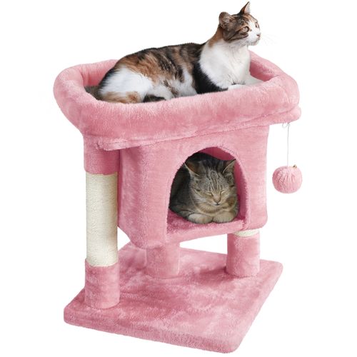 Arbre à Chat Design Avec Niche Tour Pour Chat Hauteur 59cm Rose