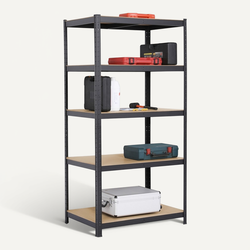 Étagère De Rangement En Bois Mdf/métal Charge Max.175kg