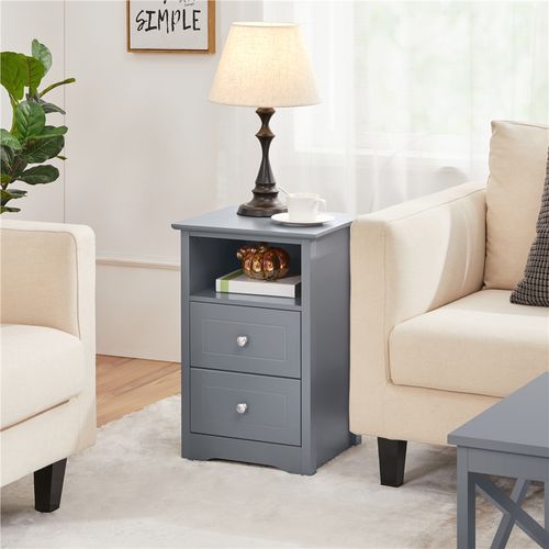 Table De Chevet En Bois, Table De Nuit Chambre Adulte 40 X 35 X 60 Cm
