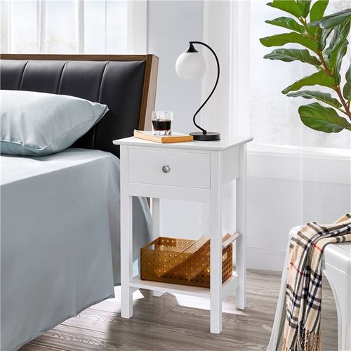 Lot De 2 Table De Chevet Du Lit, Table De Nuit Blanc