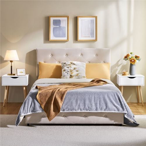 Lot De 2 Tables De Chevets Chambre Table De Nuits Scandinave 48,5 × 41 × 57,5 Cm
