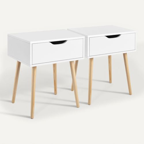 Lot De 2 Tables De Chevets Chambre Table De Nuits Scandinave 48,5 × 41 × 57,5 Cm