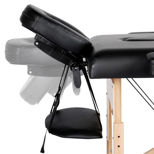 Table De Massage Portable Pliable à 2 Zones Noir