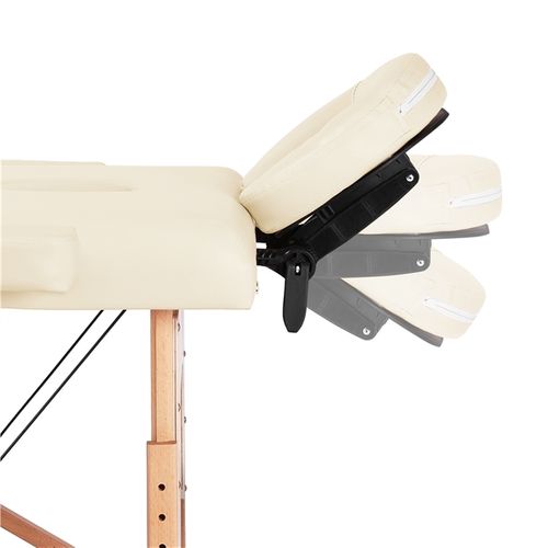 Table De Massage Portable Pliable à 2 Zones Crème
