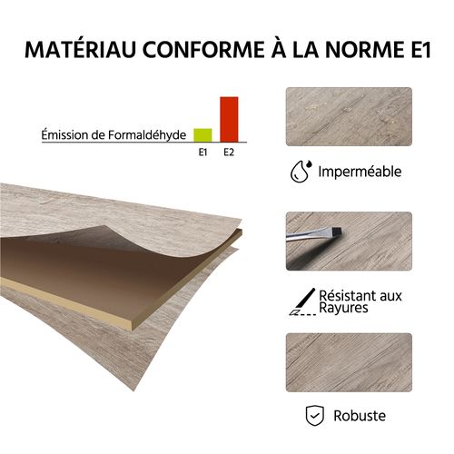 Table Informatique Bureau D'ordinateur Portable Roulant Poste De Travail 56 X 51 X 79 Cm Gris