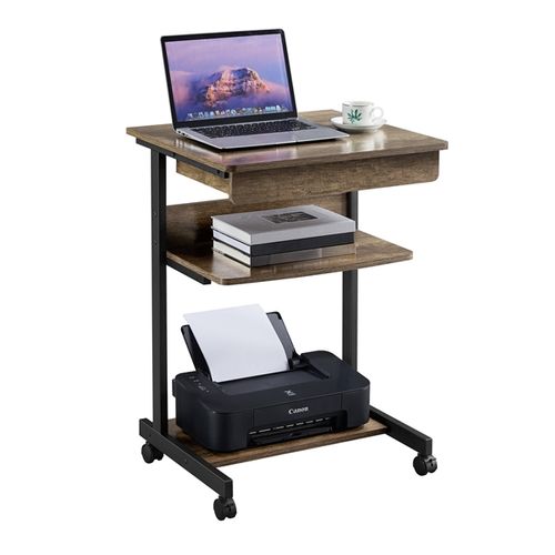 Table Informatique Bureau D'ordinateur 56 X 51 X 79 Cm Taupe