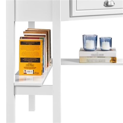 Bureau D'angle Poste De Travail Informatique Blanc