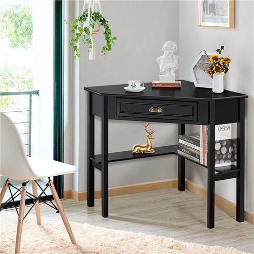 Bureau D'angle Poste De Travail Informatique Noir