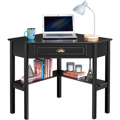 Bureau D'angle Poste De Travail Informatique Noir