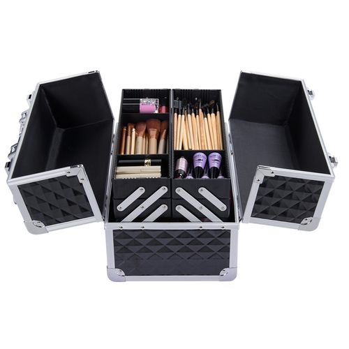 Malette De Maquillage Professionnelle 34,7 X 22,2 X 25 Cm Noir