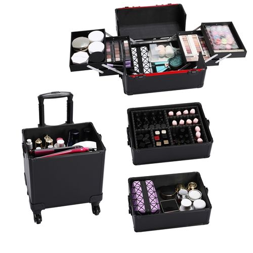 Valise Maquillage à Roulettes 4 En 1