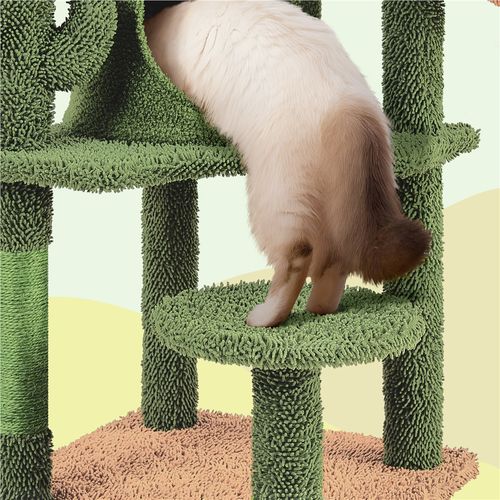 Arbre à Chat Cactus Multiniveau Tour Pour Chat En Peluche 135 Cm
