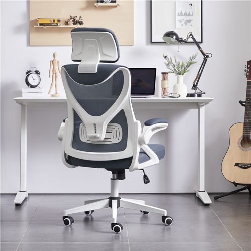 Chaise De Bureau Ergonomique Avec Accoudoirs Réglables Dossier Et Appui-tête