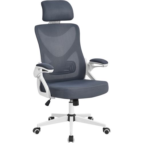 Chaise De Bureau Ergonomique Avec Accoudoirs Réglables Dossier Et Appui-tête