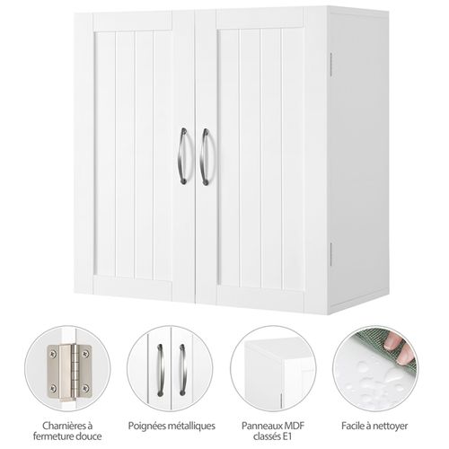 Placard Toilette Suspendu Armoire Murale Salle De Bains