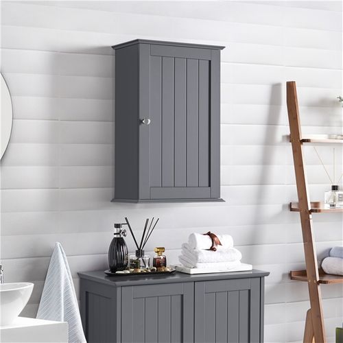 Meuble De Rangement Suspendu Salle De Bain, 35 X 20,7 X 55 Cm Gris Foncé