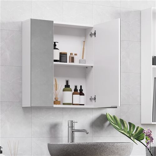 Armoire Murale Salle De Bain Avec 3 Portes 3 Miroirs