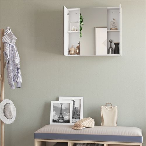 Armoire Murale Salle De Bain Avec 3 Portes 3 Miroirs