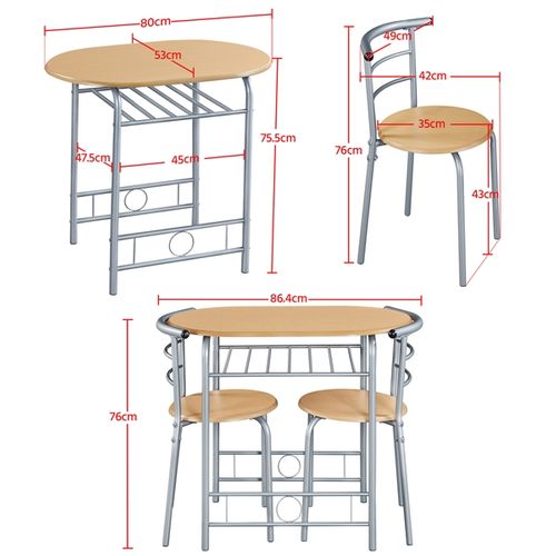 Ensemble De Table à Manger Avec 2 Chaises