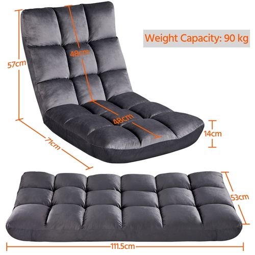 Fauteuil Paresseux Tatami Pliable Gris