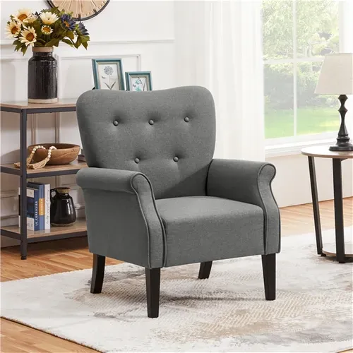 Fauteuil De Salon Chaise De Salon Moderne En Tissu Polyester