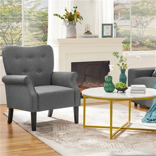 Fauteuil De Salon Chaise De Salon Moderne En Tissu Polyester