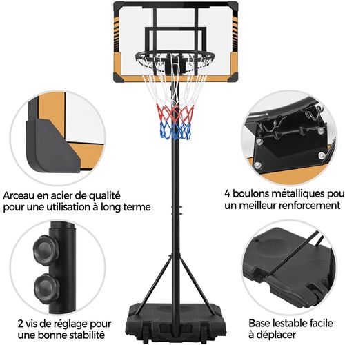 Panier De Basket Portable Réglable En Hauteur Extérieur/intérieur